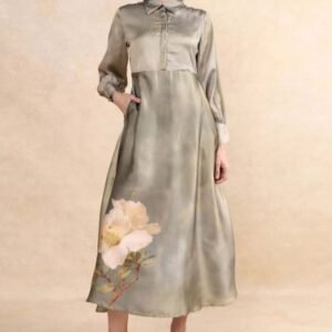 RAREISM Floral Printed Fit & Flare Midi Dress